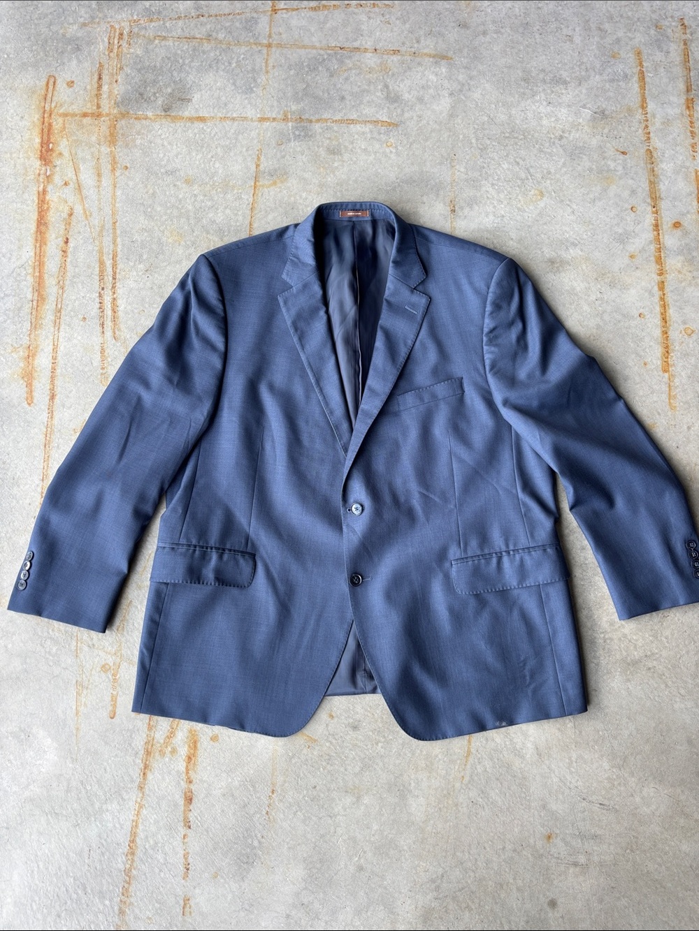 Peter Millar 48R Blue 100% Wool Sport Coat Classic Mens Luxury Tailored Jacket